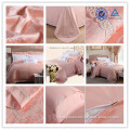 pink comfortable jacquard bed sheeet set